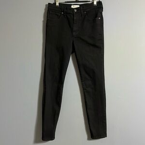 Madewell jeans high waisted skinny black size 27 waist